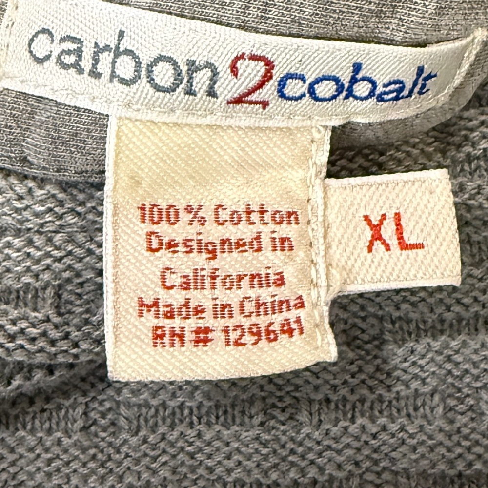 Carbon 2 Cobalt Hudson hoodie, textured sweater- Men's size XL - Picture 7 of 7